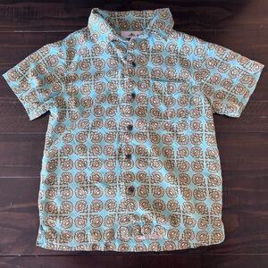 Walt Disney World Polynesian Resort Button Up Shirt Kids Small